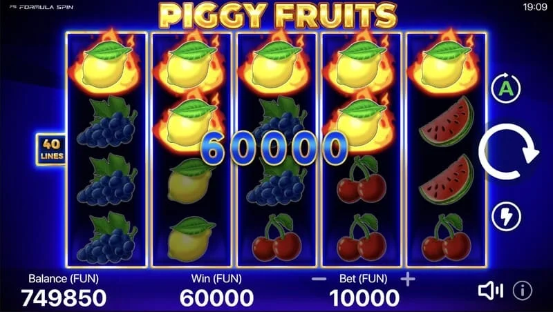 Piggy Fruits – stor utbetaling fra Piggy Feature med tilfeldige Wild-symboler