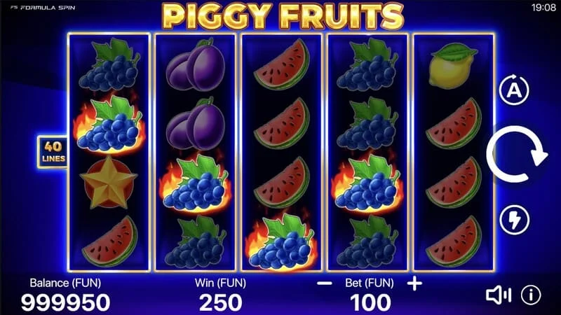Piggy Fruits – start av hovedspillmodus